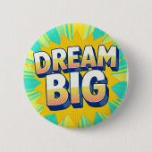 Badge Rond 5 Cm Retro lettering dream big text (Devant)