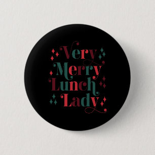 Badge Rond 5 Cm Retro Mid Century Moderne Noël Très Joyeux Déjeune