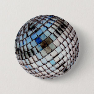 Badge Rond 5 Cm Rétro miroir en métal de boule de disco