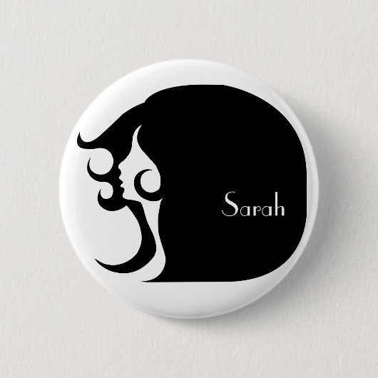 Badge Rond 5 Cm Retro Mod Woman (Devant)
