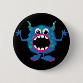 Badge Rond 5 Cm Rétro monstre mignon (Devant)