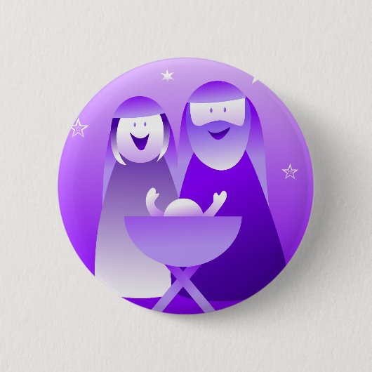 Badge Rond 5 Cm Rétro nativité (Devant)