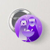 Badge Rond 5 Cm Rétro nativité (Devant & derrière)