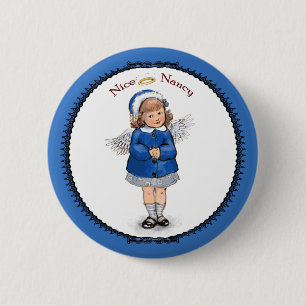 Badge Rond 5 Cm Retro Nice Nancy
