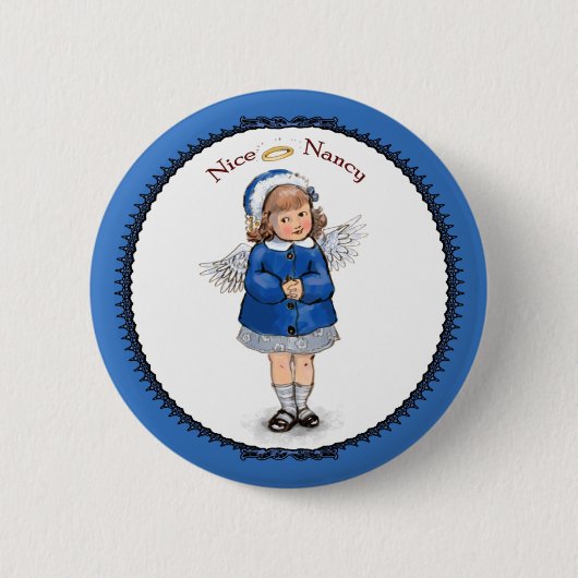 Badge Rond 5 Cm Retro Nice Nancy (Devant)