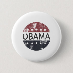 Badge Rond 5 Cm Retro Obama Président du vote Vintage Barack Obama