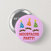 Badge Rond 5 Cm Rétro partie de moustache (Devant & derrière)