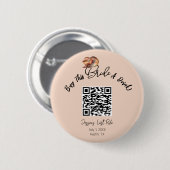Badge Rond 5 Cm Retro Pastel Rodéo Rose Bachelorèse (Devant & derrière)