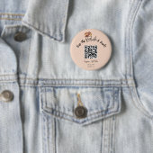Badge Rond 5 Cm Retro Pastel Rodéo Rose Bachelorèse (En situation)