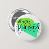 Badge Rond 5 Cm Rétro Pin de coutume d'Aqua de chaux d'enterrement (Devant & derrière)