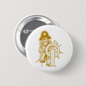 Badge Rond 5 Cm Rétro pirate (Devant & derrière)