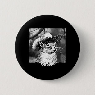 Badge Rond 5 Cm Retro P'nut L'écureuil Amoureux des animaux mignon