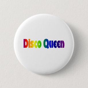 Badge Rond 5 Cm Rétro reine 80s de disco des années 80  