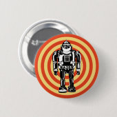 Badge Rond 5 Cm Rétro robot japonais (Devant & derrière)