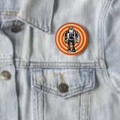 Badge Rond 5 Cm Rétro robot japonais (En situation)