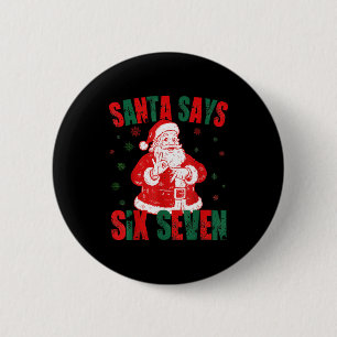 Badge Rond 5 Cm Retro Santa dit Six Sept 67 Meme Noël