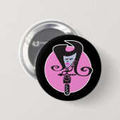 Badge Rond 5 Cm rétro scooter biker chic (Devant & derrière)