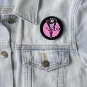 Badge Rond 5 Cm rétro scooter biker chic (En situation)