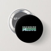 Badge Rond 5 Cm Retro Snowbird, Utah Ski En Perte (Devant & derrière)