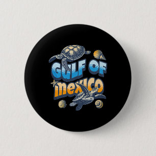 Badge Rond 5 Cm Retro Summer Gulf Of Mexico Forever Turtle Beach G