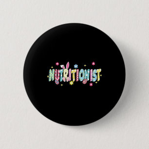 Badge Rond 5 Cm Rétro Super nutritionniste Bunny Ear Drôle Pâques 