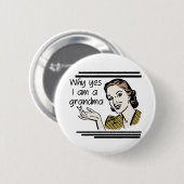 Badge Rond 5 Cm Rétro T-shirts et cadeaux de grand-maman (Devant & derrière)