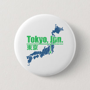 Badge Rond 5 Cm Rétro Tokyo