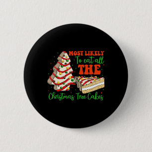 Badge Rond 5 Cm Rétro Très Probable De Manger Tout L'Arbre De Noël