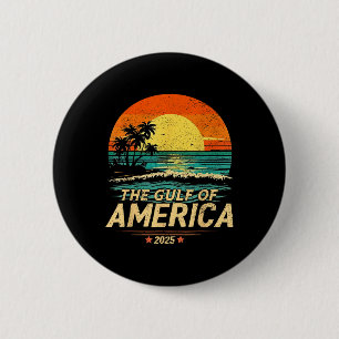 Badge Rond 5 Cm Retro Vintage Gulf Of Us America 2025 American Fla