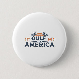 Badge Rond 5 Cm Retro Vintage Gulf Of Us America 2025 American Fla