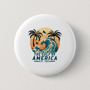 Badge Rond 5 Cm Retro Vintage Gulf Of Us America 2025 American Fla