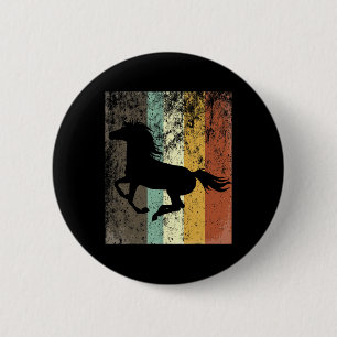 Badge Rond 5 Cm Retro Vintage Horse Lover Cadeau Équitation