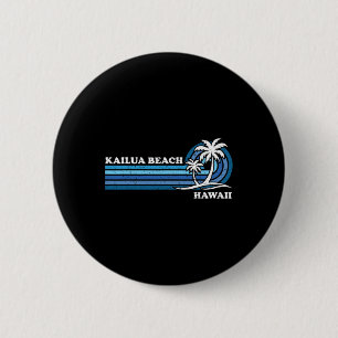 Badge Rond 5 Cm Rétro Vintage vacances en famille Hawaii Kailua Be