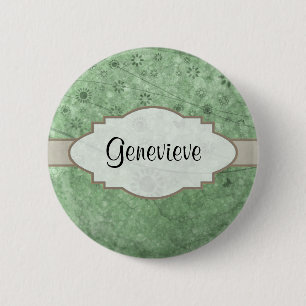 Badge Rond 5 Cm Rétros fleurs et papillons Aqua.png