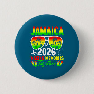 Badge Rond 5 Cm Réunion de famille Jamaïque 2026 Vacances Création