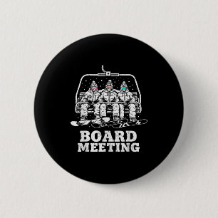 Badge Rond 5 Cm Réunion de planche de snowboard télésiège skieur h