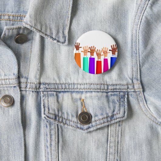 Badge Rond 5 Cm Réunion heureuse (En situation)