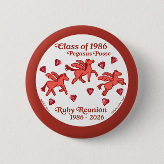 Badge Rond 5 Cm Réunion rubis du posse Pegasus