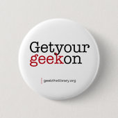 Badge Rond 5 Cm Réussissez votre geek (Devant)