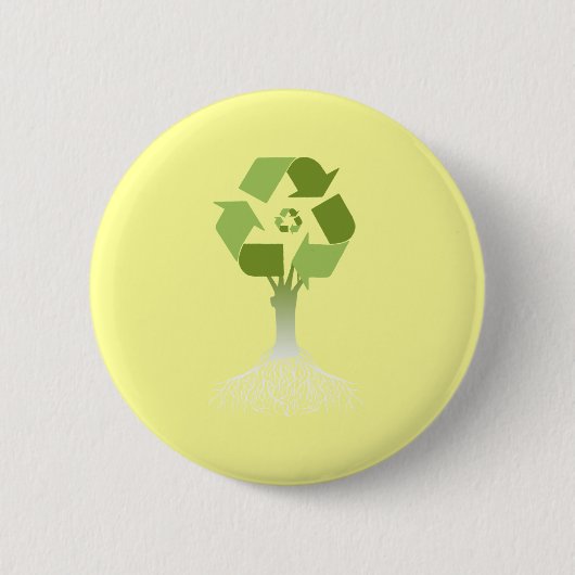 Badge Rond 5 Cm Réutilisation de l'arbre (Devant)