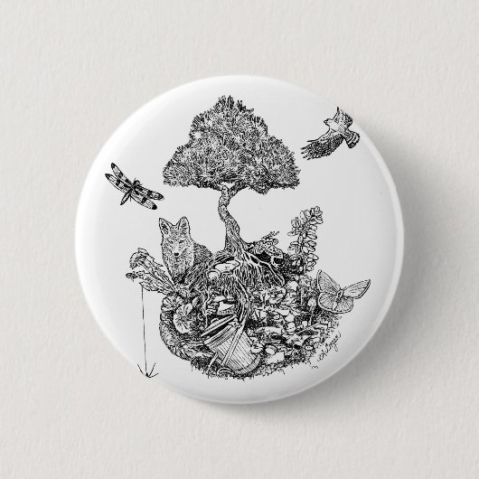 Badge Rond 5 Cm Réutilisez (Devant)