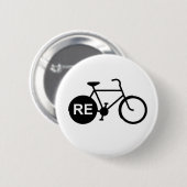 Badge Rond 5 Cm Réutilisez (Devant & derrière)