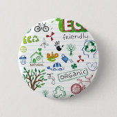 Badge Rond 5 Cm Réutilisez Eco amical (Devant)