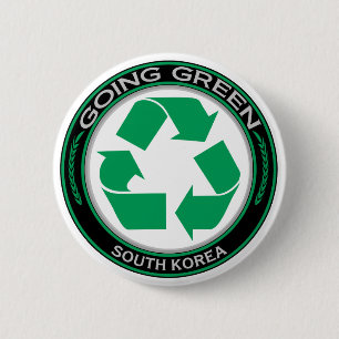 Badge Rond 5 Cm Réutilisez la Corée du Sud