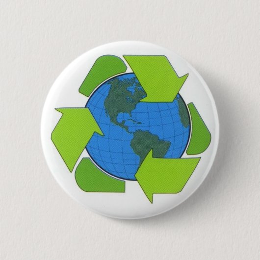 Badge Rond 5 Cm réutilisez la terre (Devant)