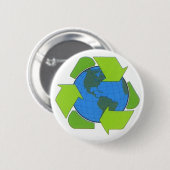 Badge Rond 5 Cm réutilisez la terre (Devant & derrière)