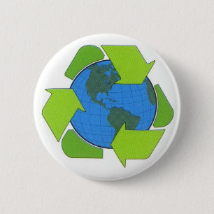 Badge Rond 5 Cm réutilisez la terre