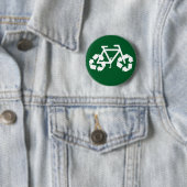 Badge Rond 5 Cm Réutilisez le bouton de vélo (En situation)