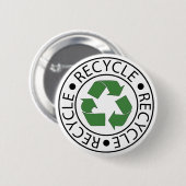 Badge Rond 5 Cm Réutilisez le logo vert de Ceter (Devant & derrière)