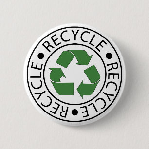 Badge Rond 5 Cm Réutilisez le logo vert de Ceter